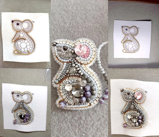 Mouse - Bead Embroidery Kit