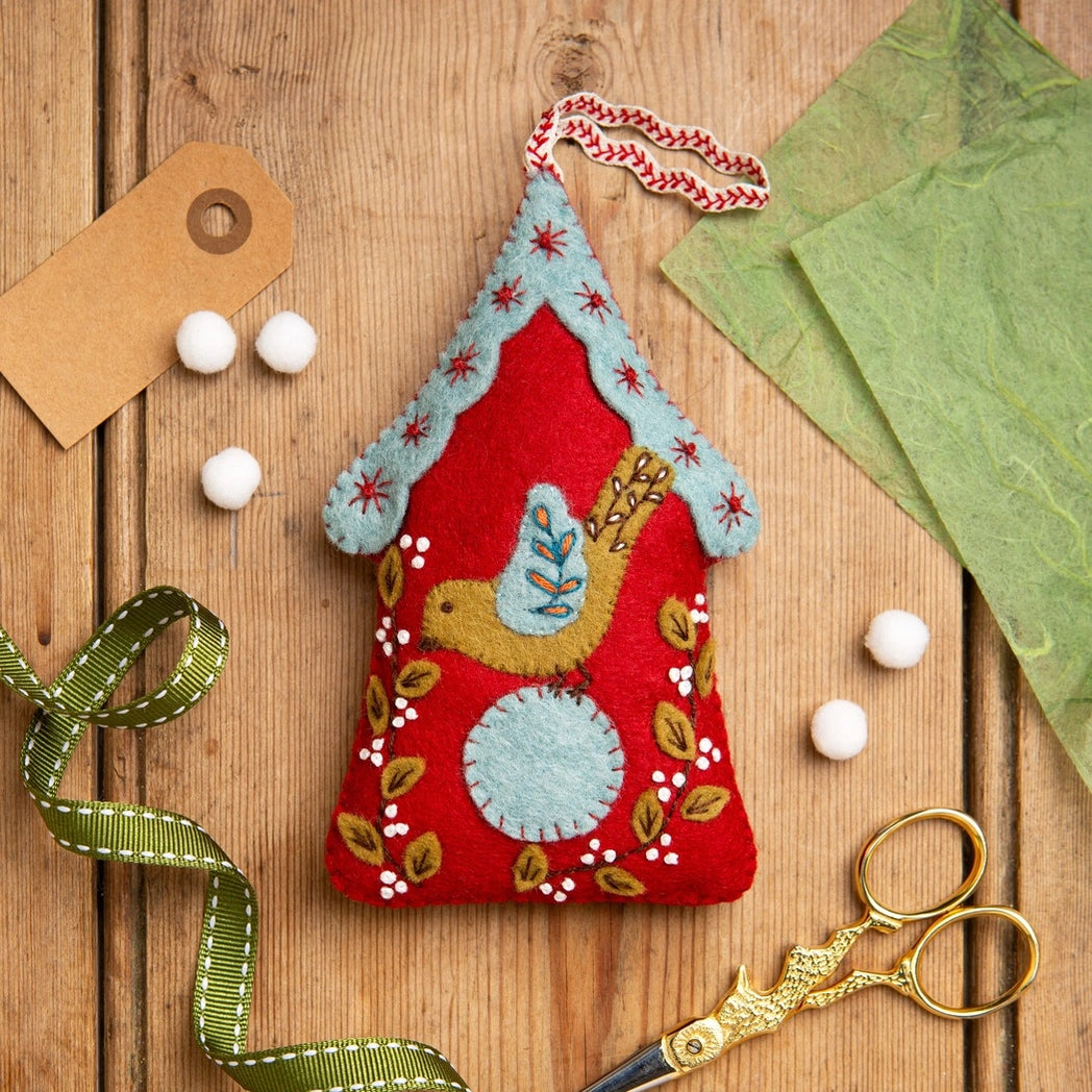 Folk Birdhouse - Felt Craft Mini Kit