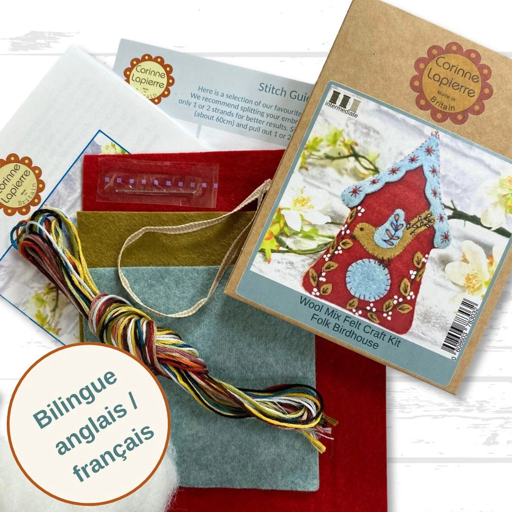Folk Birdhouse - Felt Craft Mini Kit