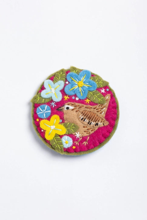 Wren Felt Craft Brooch Kit