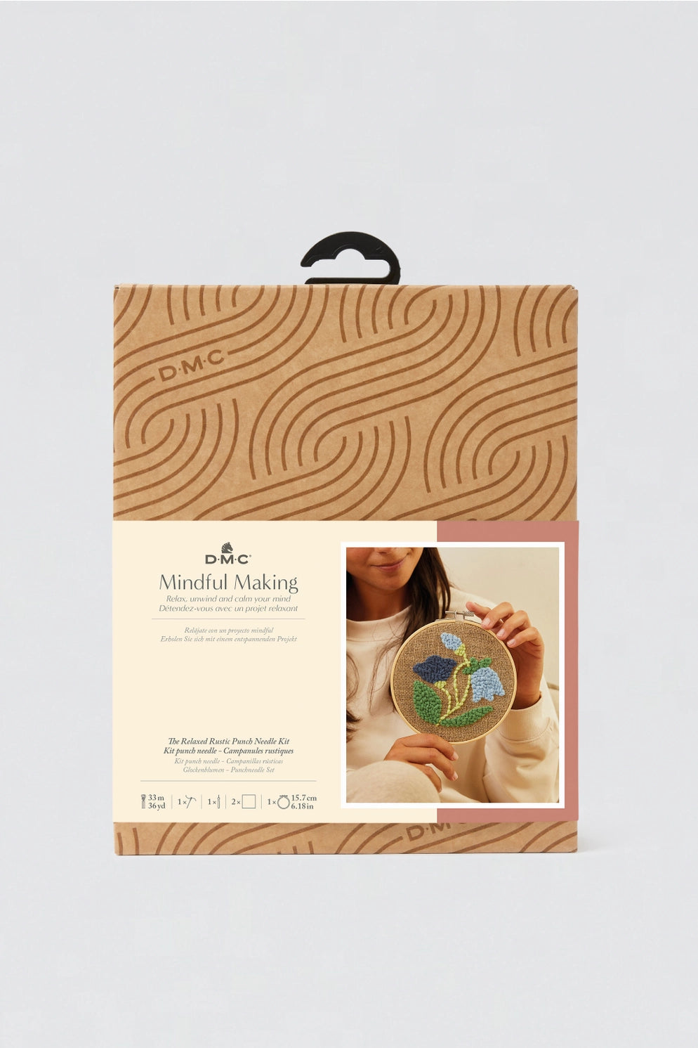 Blue Flowers Punch Needle Kit