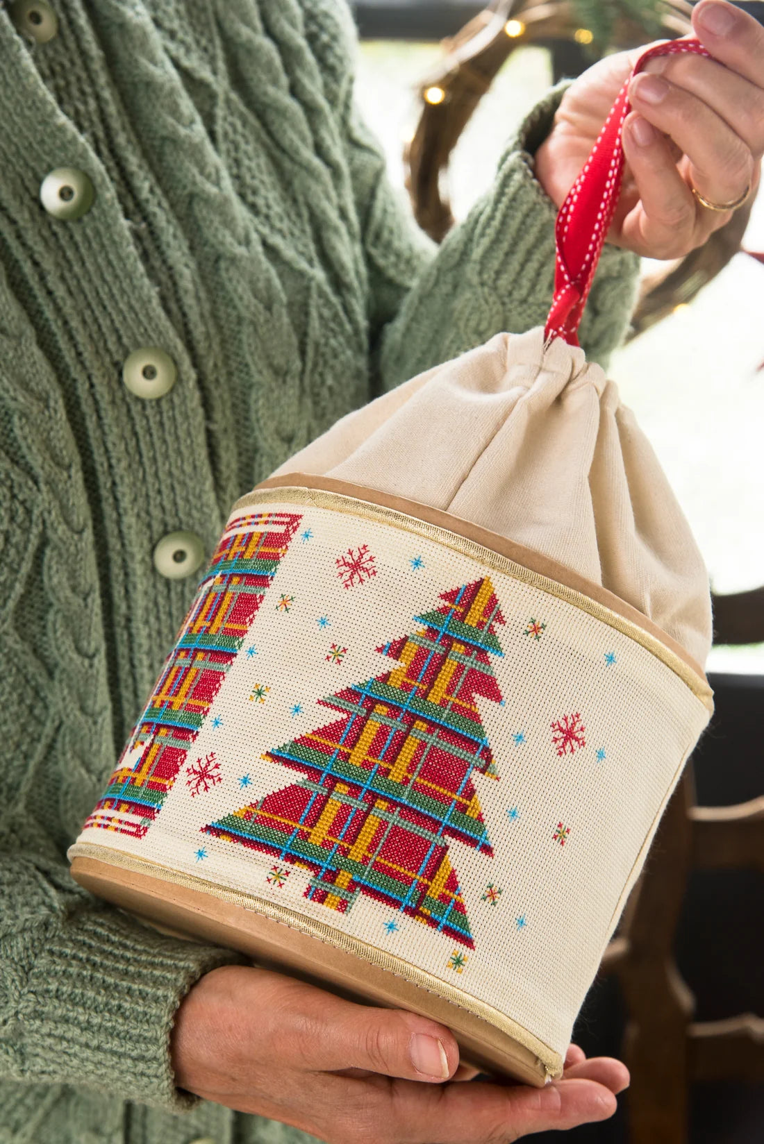 Christmas Drawstring Pouch - Cross Stitch Chart