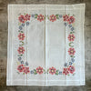 Red Rose Cross-Stitched Table Topper Red Rose Cross-Stitched Table Topper