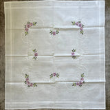 Violet Cross Stitch Table Topper Violet Cross Stitch Table Topper