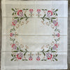 Pink Tulip Cross Stitch Table Topper Pink Tulip Cross Stitch Table Topper