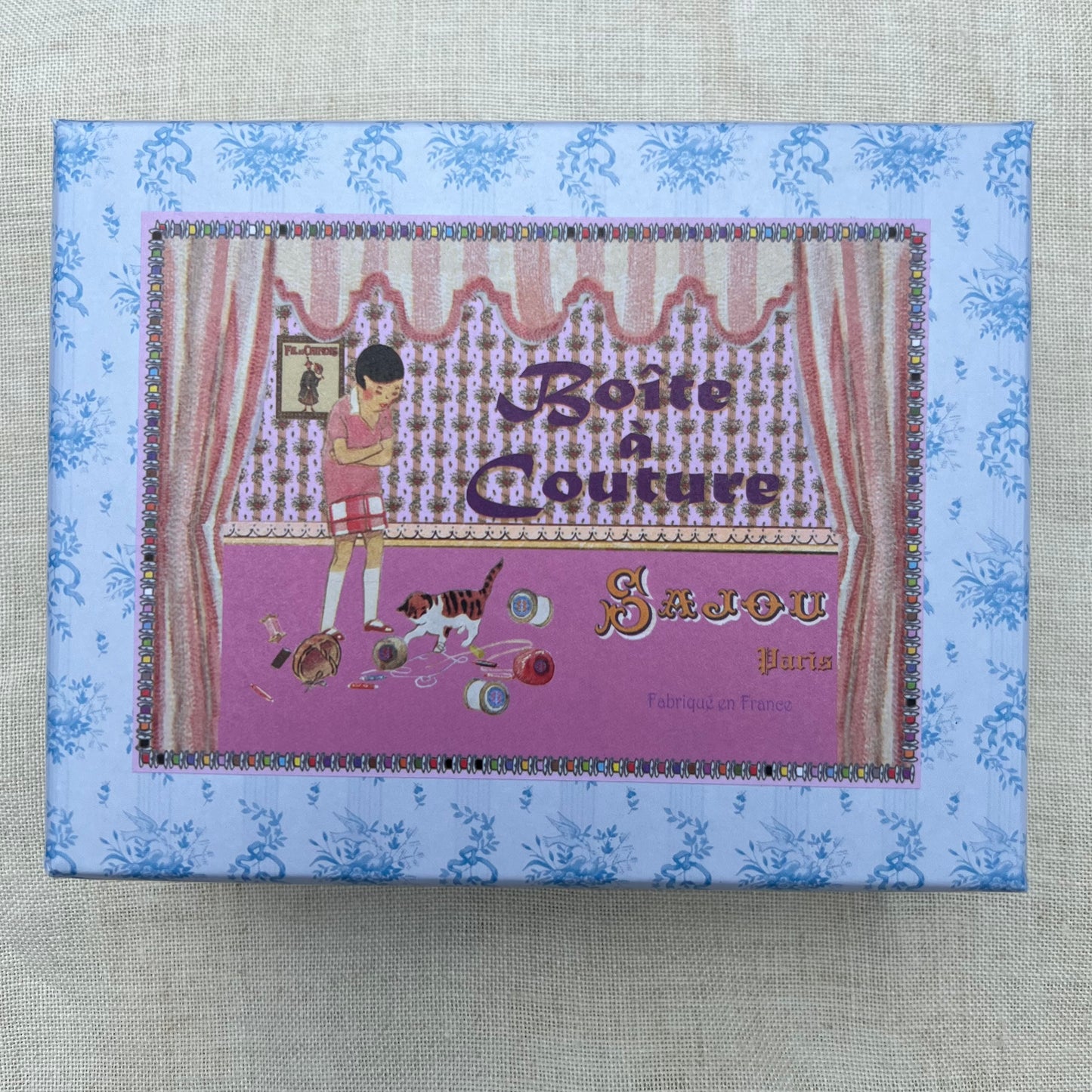 Stocked Sewing Box - Girl and Cat