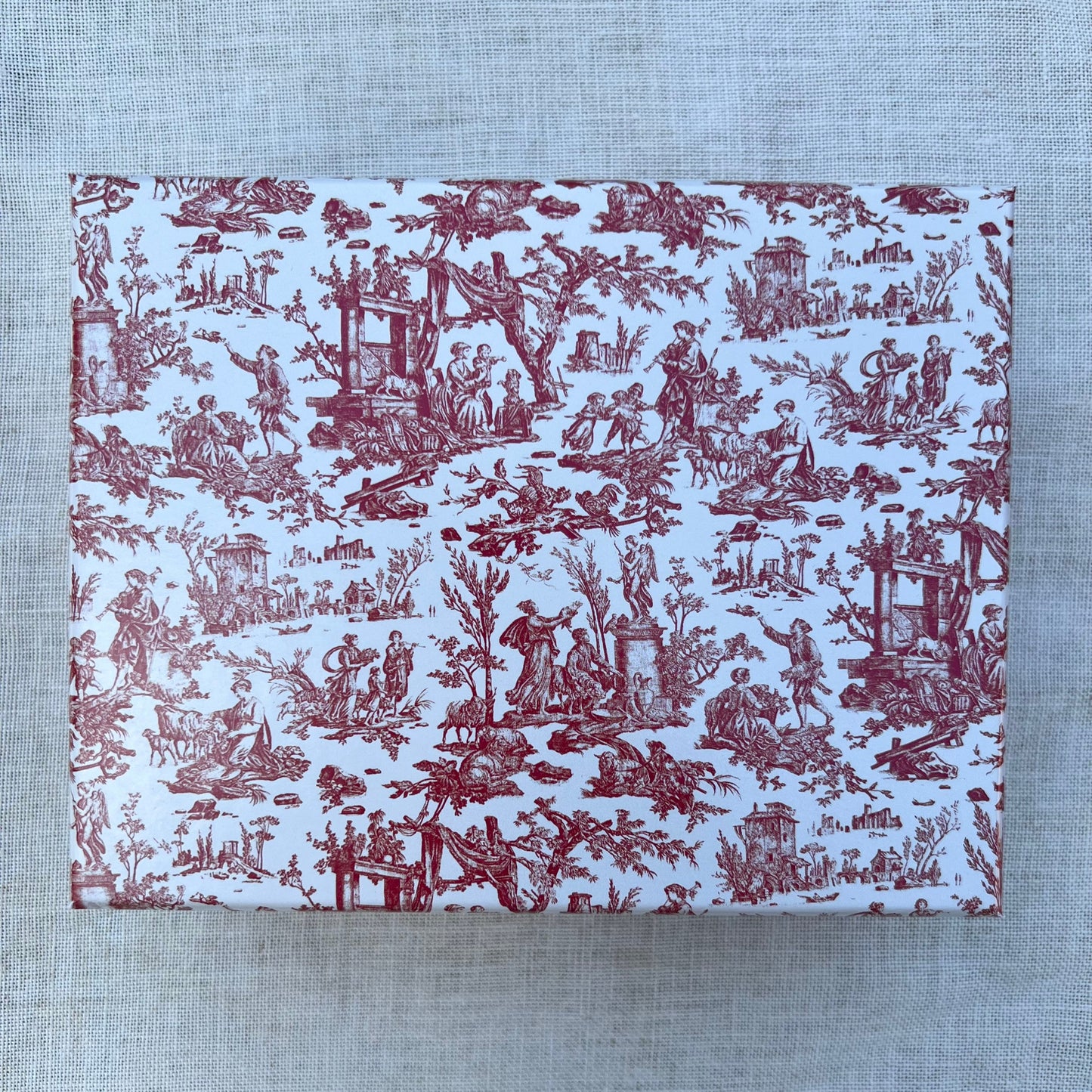 Stocked Sewing Box - Red Toile de Jouy