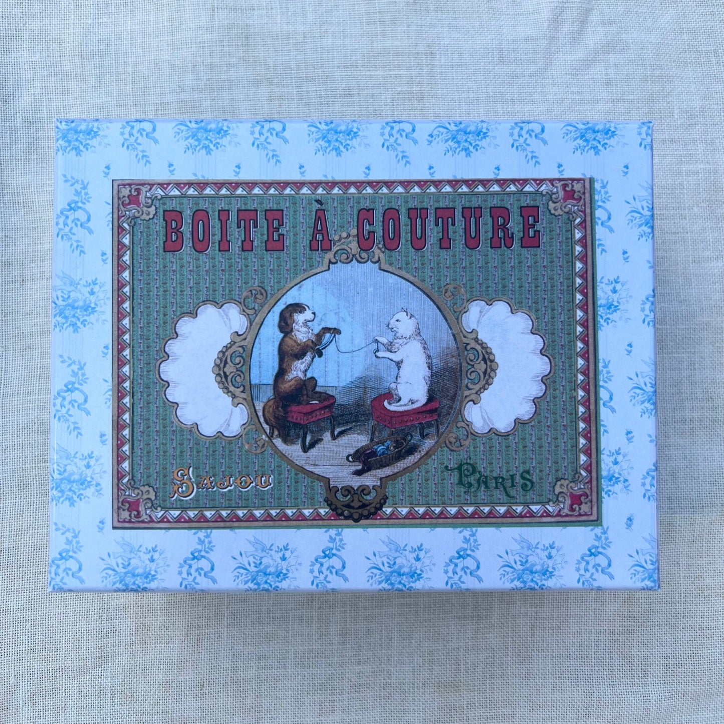 Stocked Sewing Box - Cat and Dog