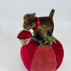 Dog with Basket Pincushion Dog with Basket Pincushion