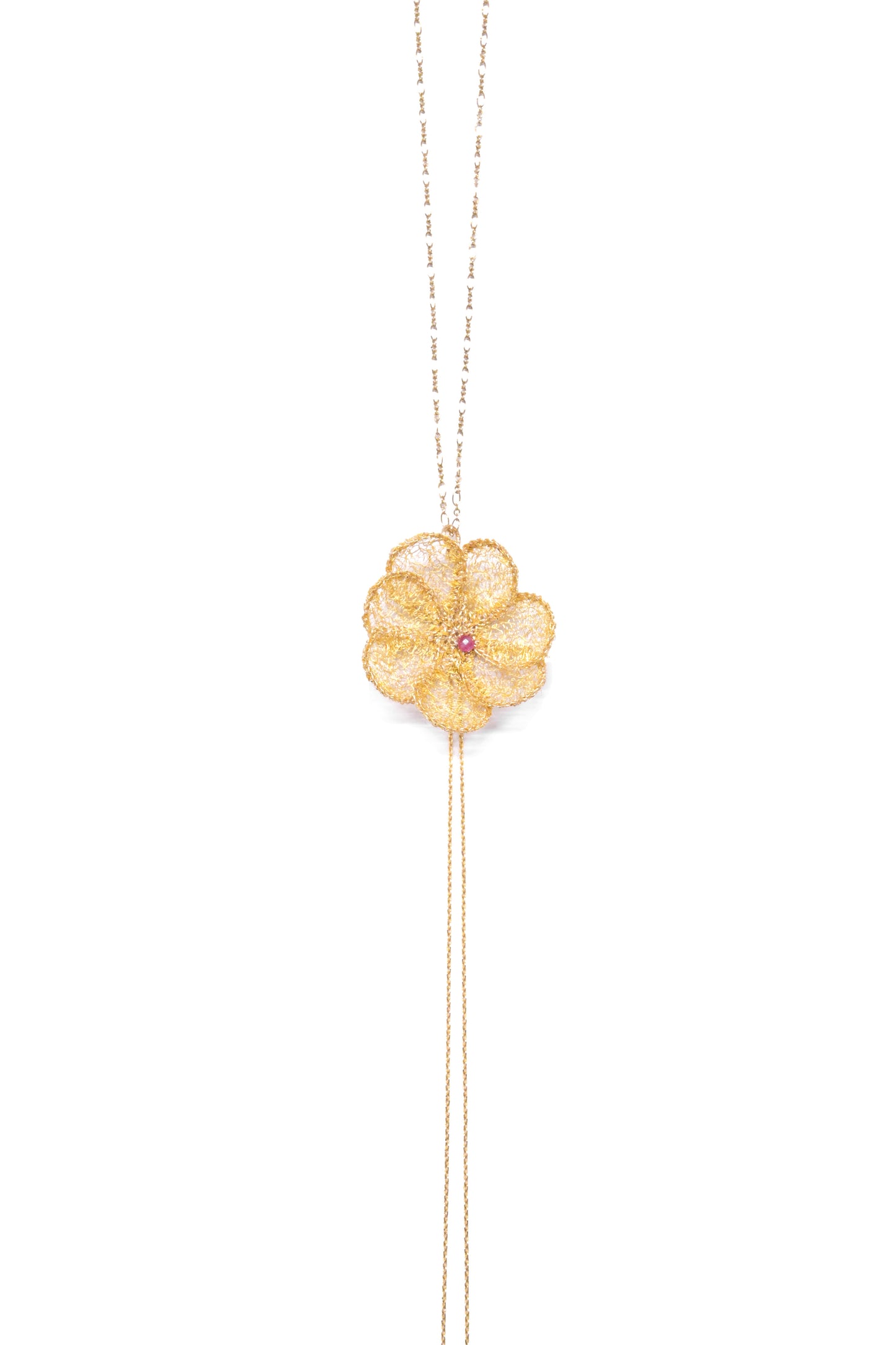 Red Camelia Necklace