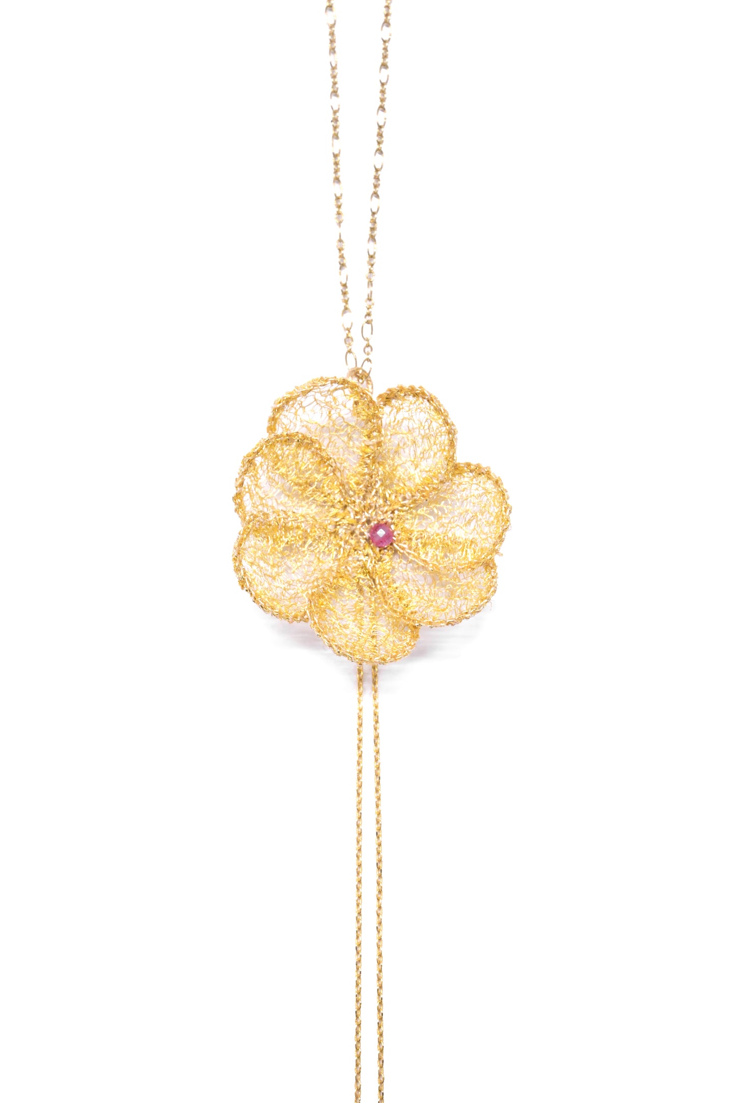 Red Camelia Necklace