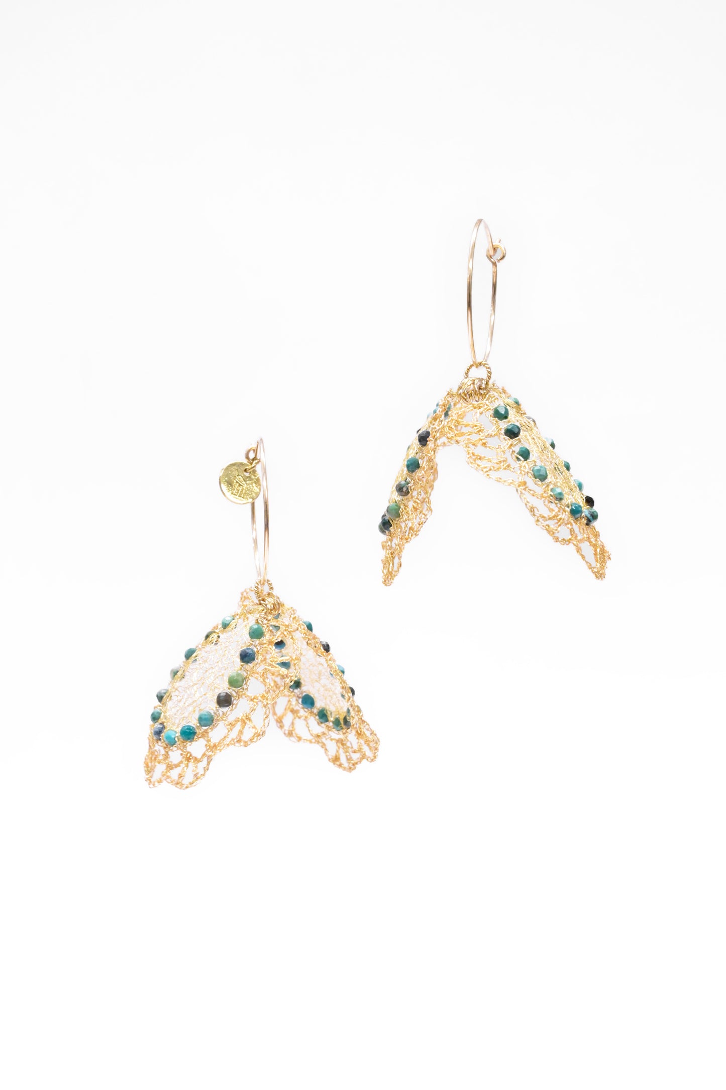 Blue-Green Butterfly Earrings