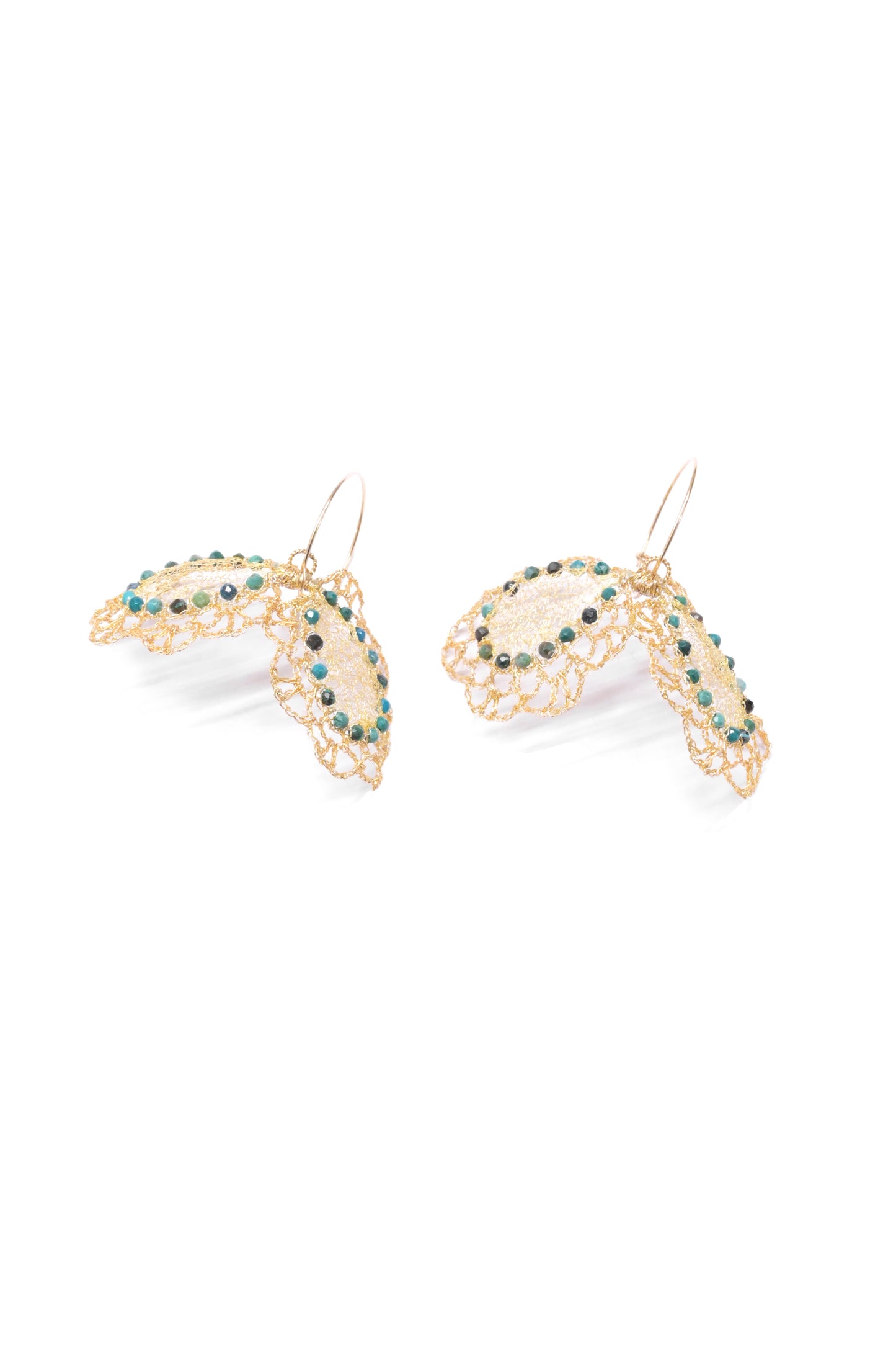 Blue-Green Butterfly Earrings