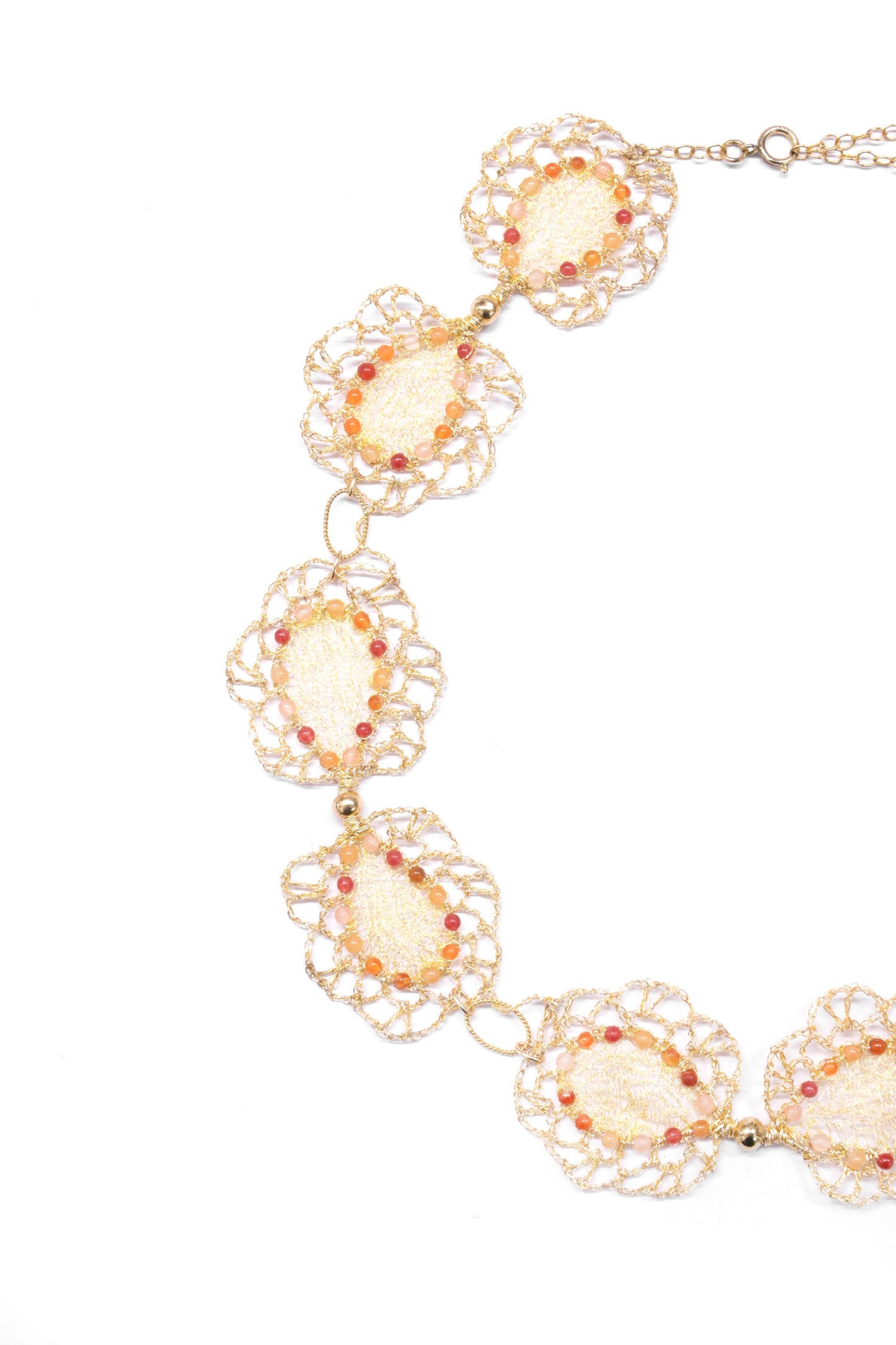 Orange Dancing Butterfly Necklace