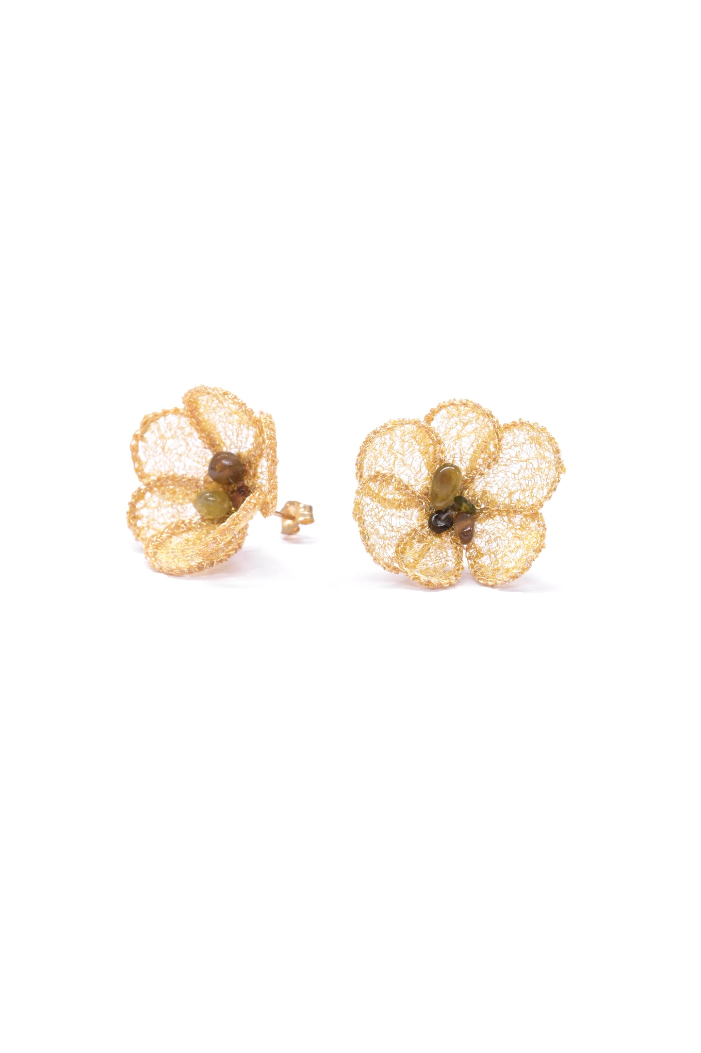 Green Hana Stud Earrings