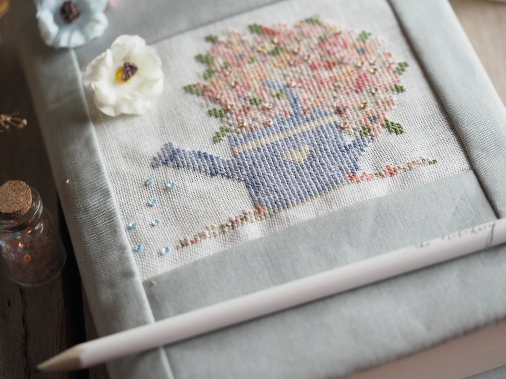 The Floral Watering Can - Cross Stitch Kit