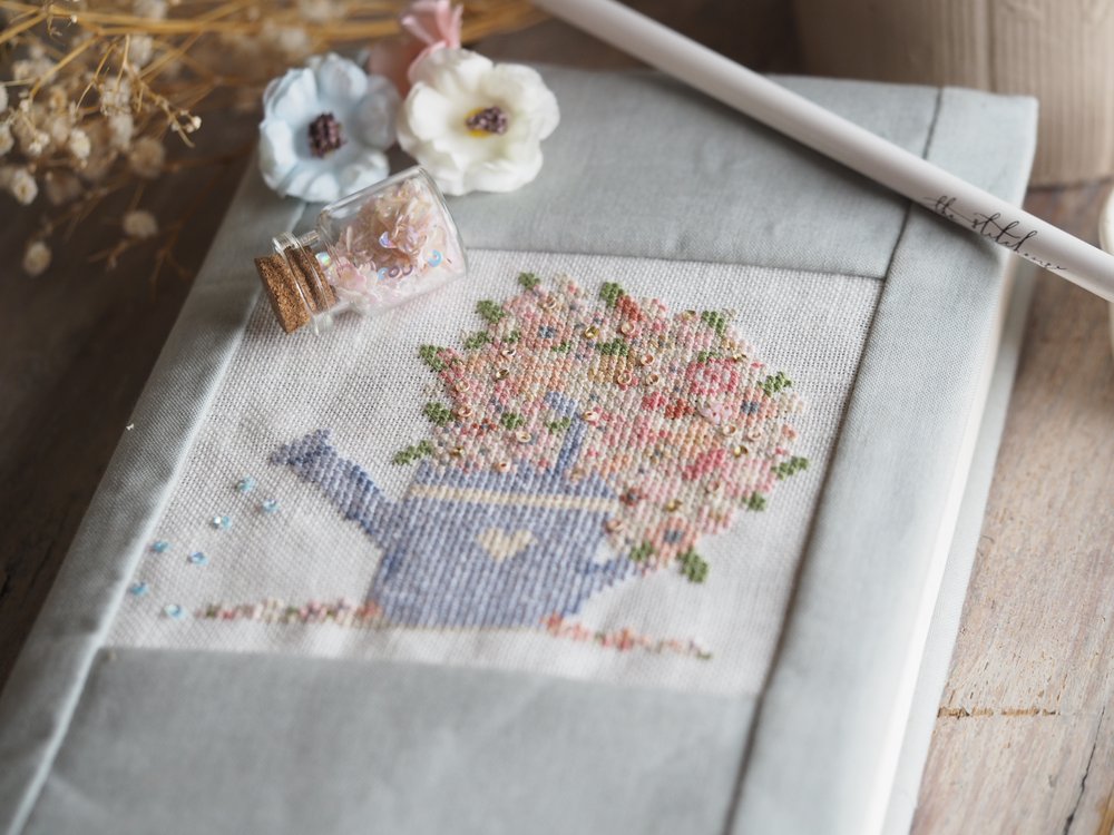 The Floral Watering Can - Cross Stitch Kit