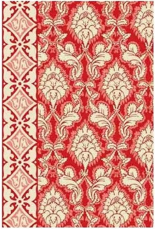 Red Damas Cotton Fabric Assortment