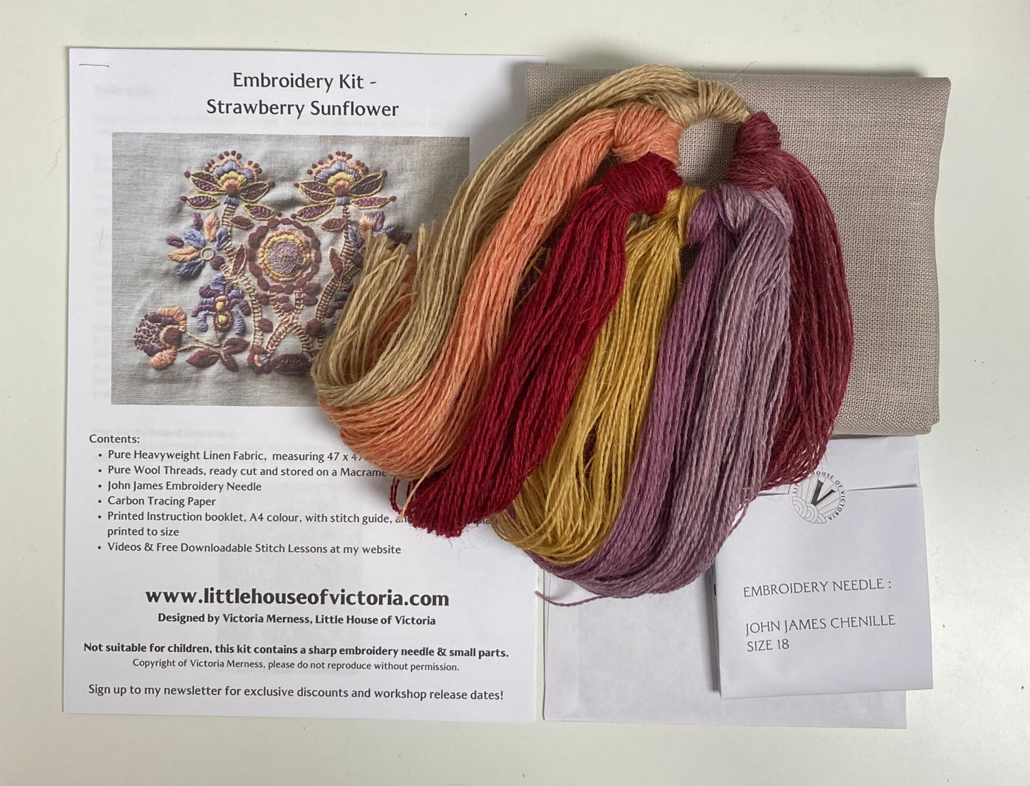 Strawberry Sunflower - Embroidery Kit