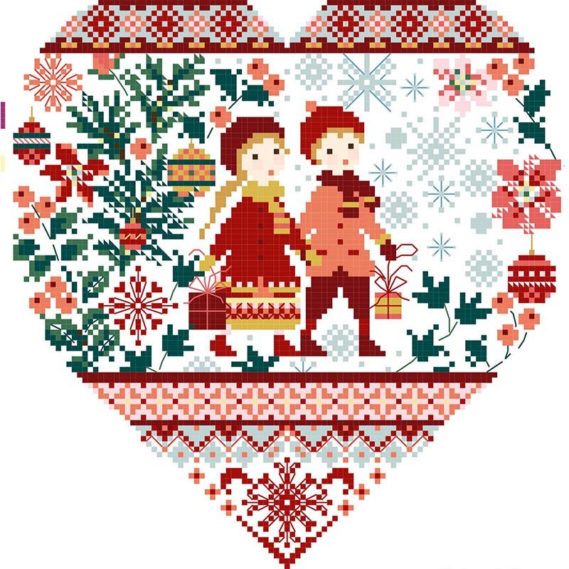 Christmas Heart Sampler