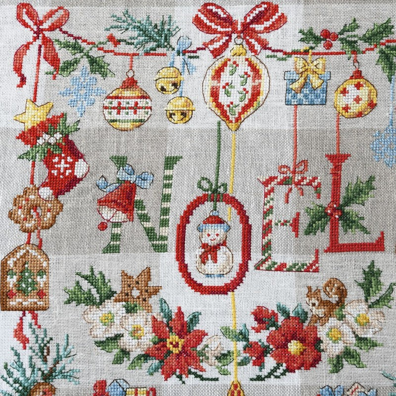 Christmas Images - Linen Tea Towel