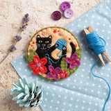 Black Cat Felt Craft Brooch Kit Black Cat Felt Craft Brooch Kit