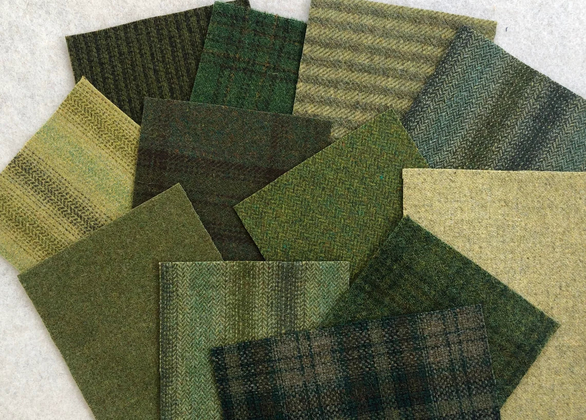 Herbal Green Appliqué Felt Pack