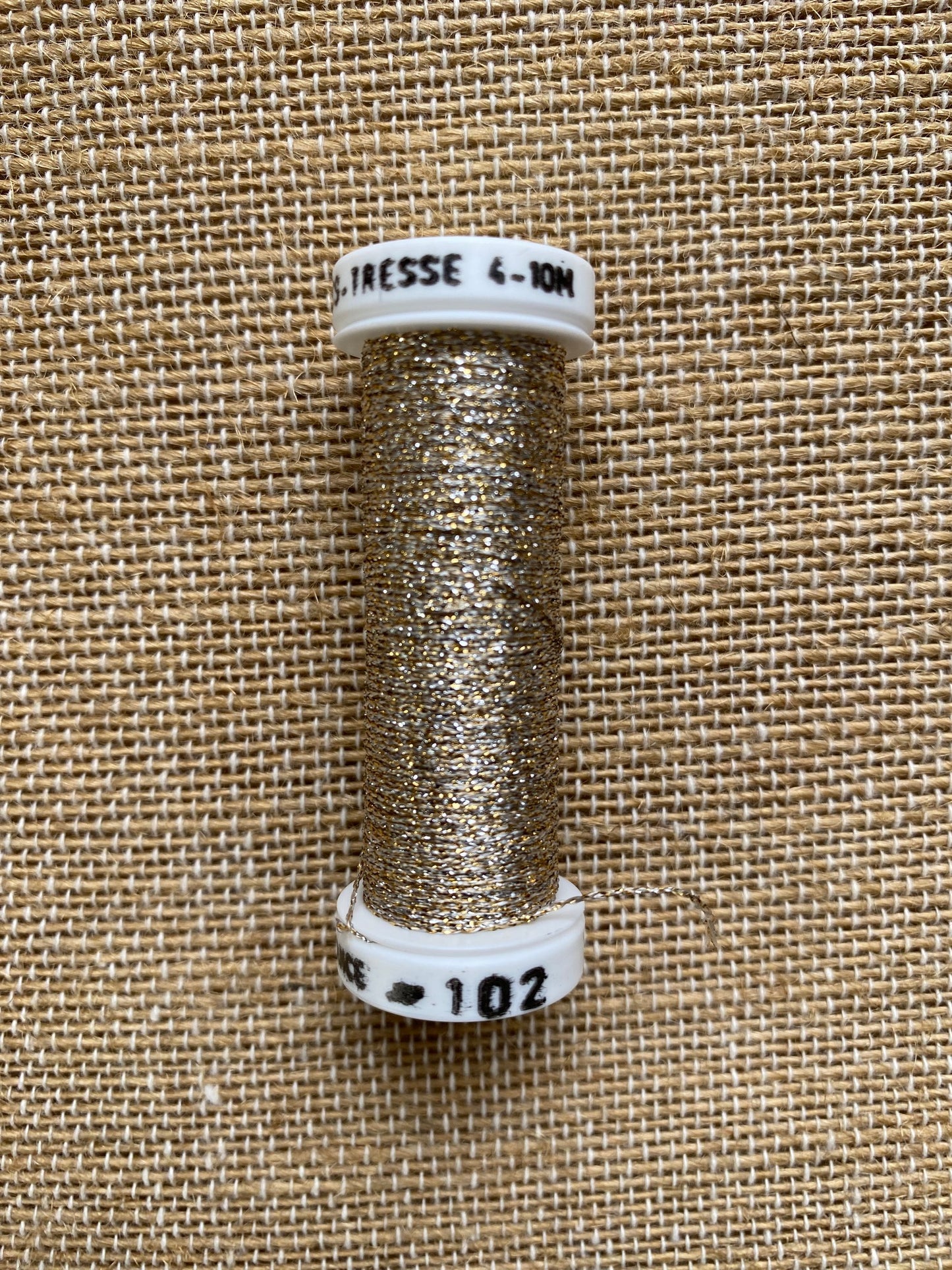 Metallic - Fine Braided #4 - #102 (Silver/Gold)