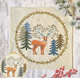 Printed Linen Embroidery Kit King of the Woods Printed Linen Embroidery Kit King of the Woods