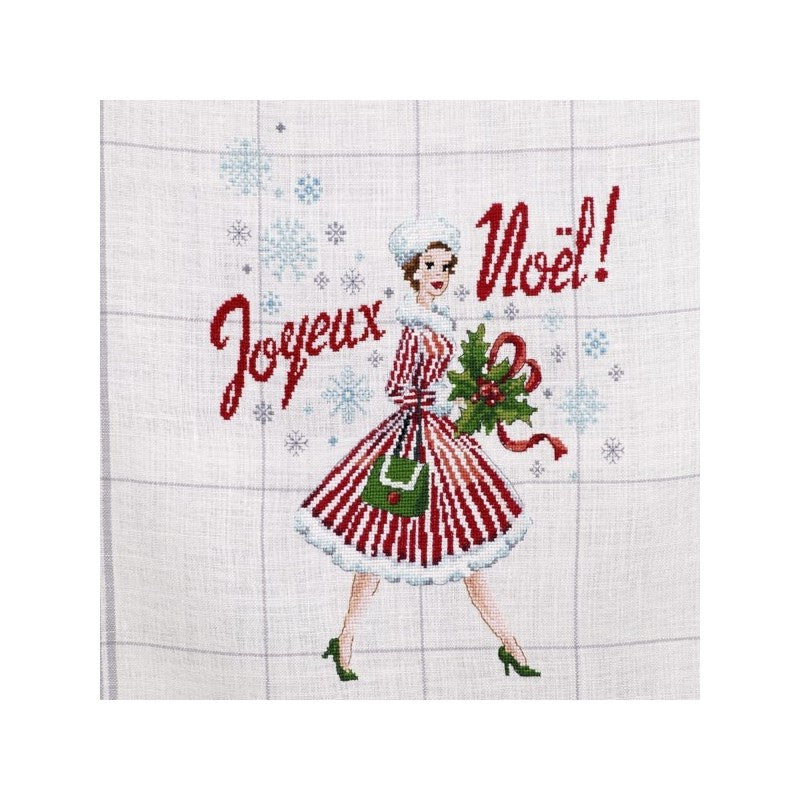 Vintage Christmas - Linen Tea Towel