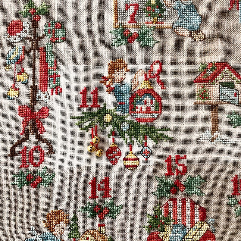 Advent Calendar - Linen Tea Towel