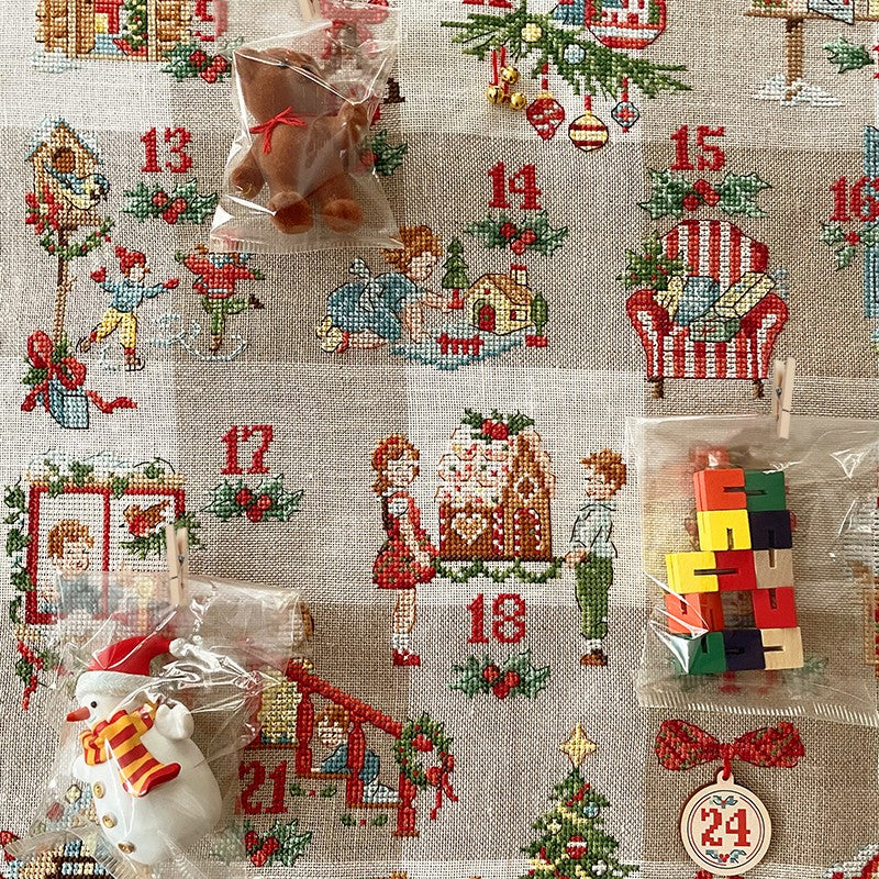 Advent Calendar - Linen Tea Towel
