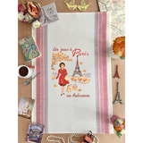 Autumn Day in Paris - Linen Tea Towel Autumn Day in Paris - Linen Tea Towel