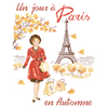 Autumn Day in Paris - Linen Tea Towel Autumn Day in Paris - Linen Tea Towel