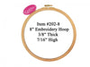 Edmunds Beech Embroidery Hoop - 8 inches Edmunds Beech Embroidery Hoop - 8 inches
