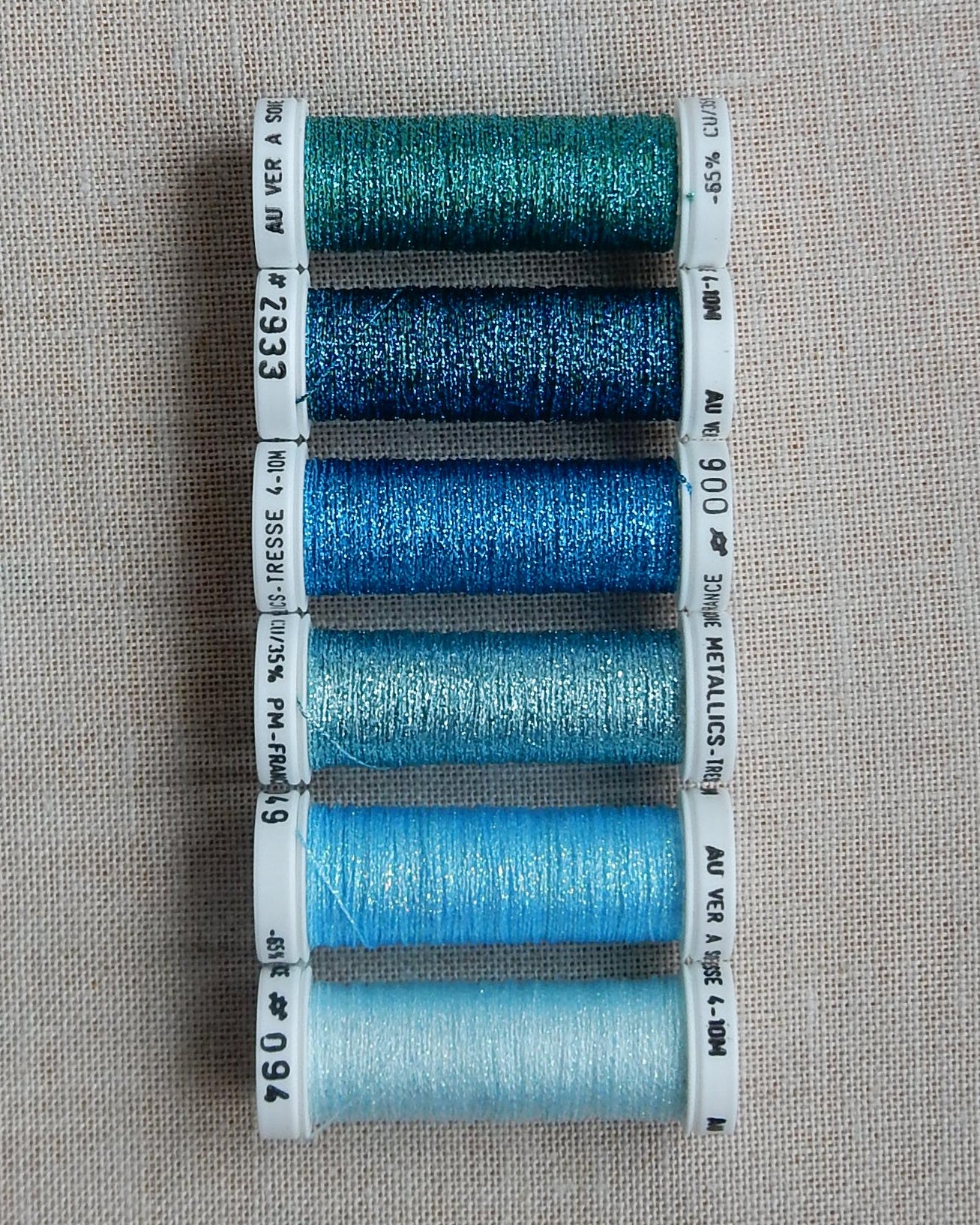 Metallic Thread Set - Ice Blue