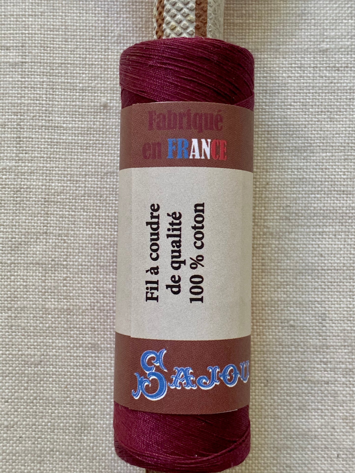 "Bourbonnais" - Red SAJOU Sewing Cotton Thread Large Reel (360m)
