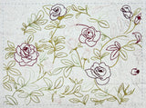 Jardin de fleurs linen/cotton embroidery sampler