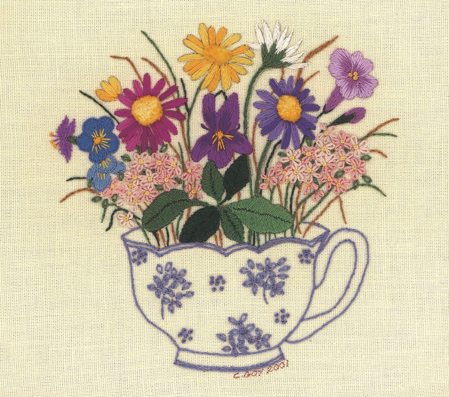 "Little Cup of Flowers" Half-Kit