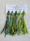 3.5 Evening Sage/Green Mist/Evergreen/Spring Green/Lime- Silk Ribbon Collection