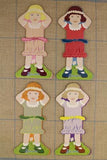 Little girl thread cards, Family 1 Little girl thread cards, Family 1