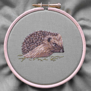 Silk Shading Hedgehog - Kit by The Bluebird Embroidery Company