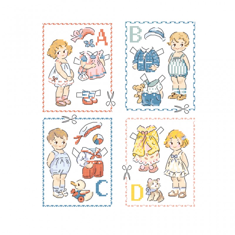 ABC Chart - Paper Dolls