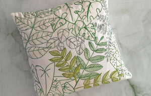 "Leafy" Linen Cushion Panel