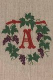 "A" stamped on linen "A" stamped on linen