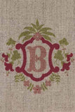 "B" stamped on linen "B" stamped on linen