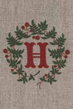 "H" stamped on linen "H" stamped on linen