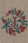 "I or J " stamped on linen
