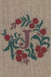 "I or J " stamped on linen "I or J " stamped on linen