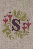 "S" stamped on linen "S" stamped on linen
